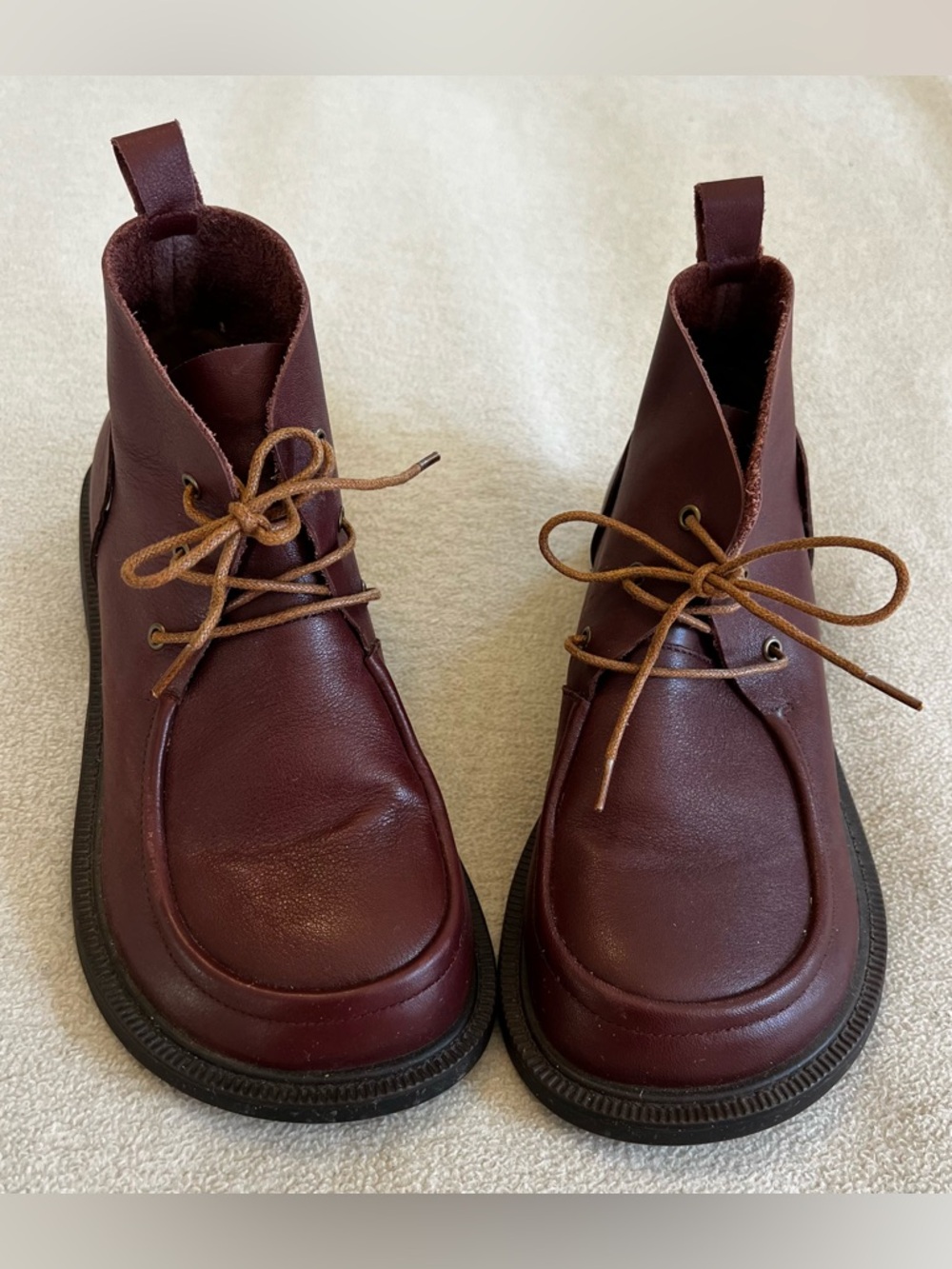 Dwarves Handmade Leather Lace Up Ankle Boots Brown Size 7